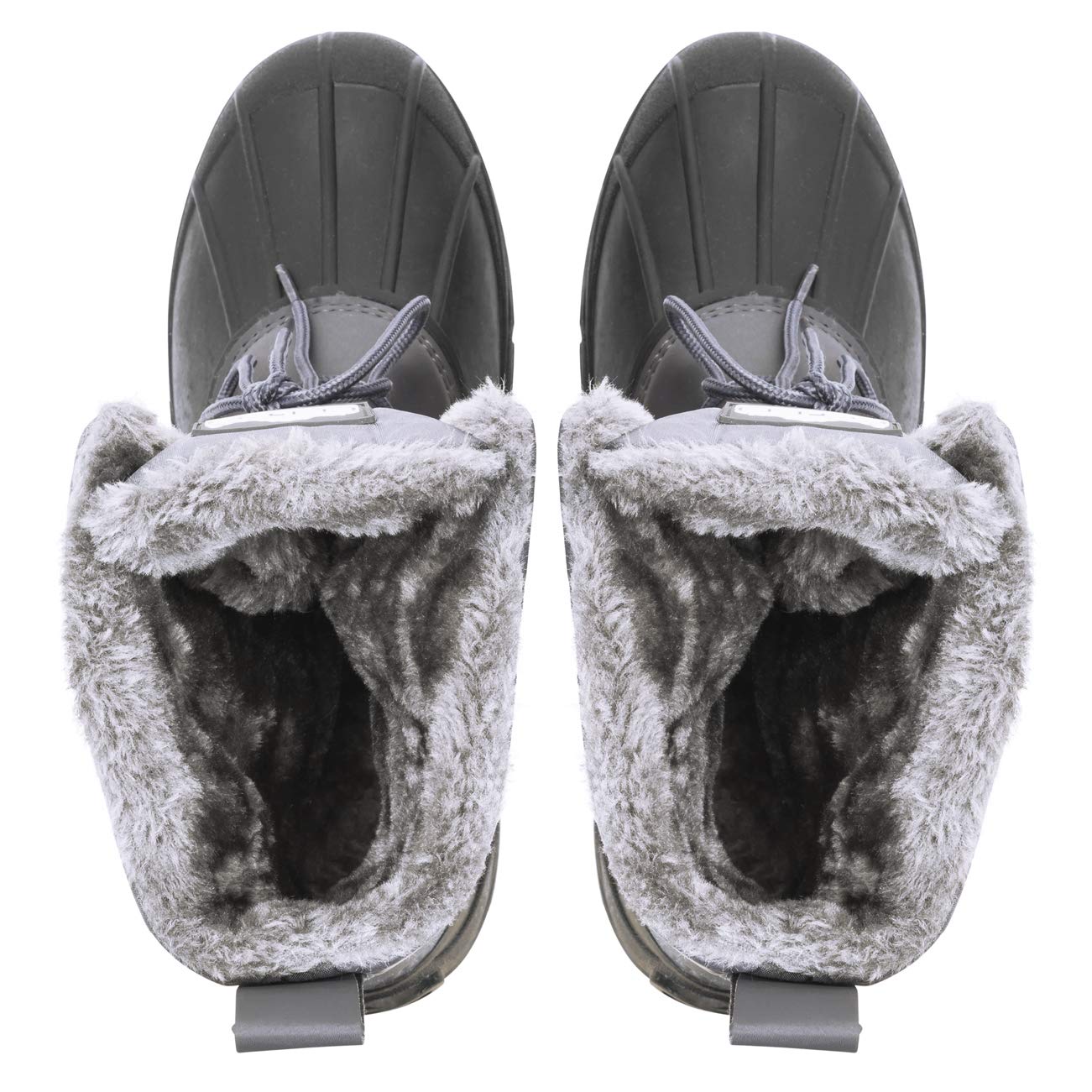 POLAR Mens Muck Lace Up Short Nylon Winter Snow Rain Lace Up Casual Duck Boots - Image 5