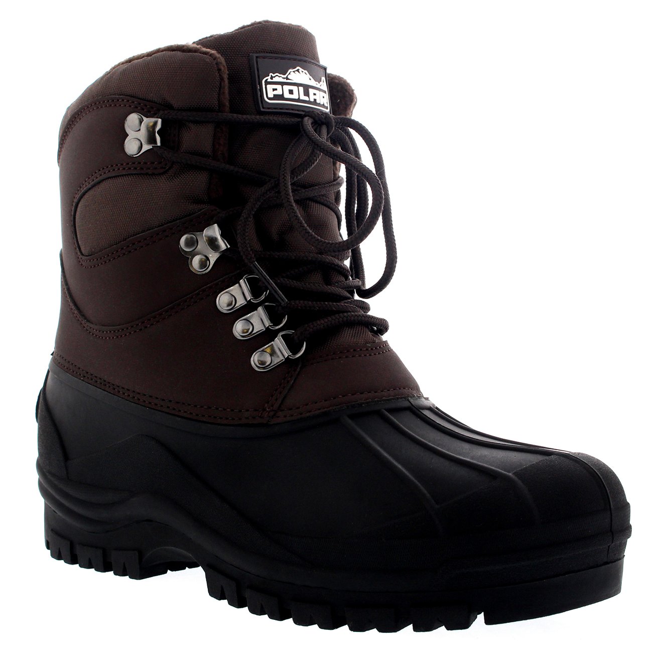 POLAR Mens Snow Waterproof Duck Hiking Bean Hiker Walking Short Ankle Boots - Image 3