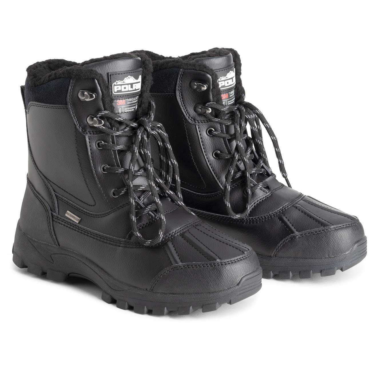 POLAR Mens Thinsulate Fully Lined Waterproof Deep Tread Durable Rubber Shell Thermal Winter Rain Snow Boots - Image 6