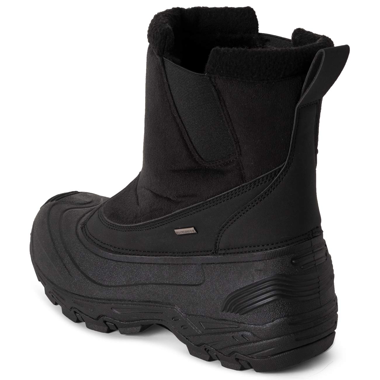 POLAR Mens Waterproof Outsole Deep Tread Fully Faux Fur Lined Winter Durable Snow Boots - Image 7