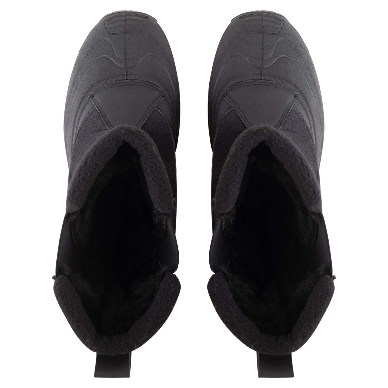 POLAR Mens Waterproof Outsole Deep Tread Fully Faux Fur Lined Winter Durable Snow Boots - Image 8