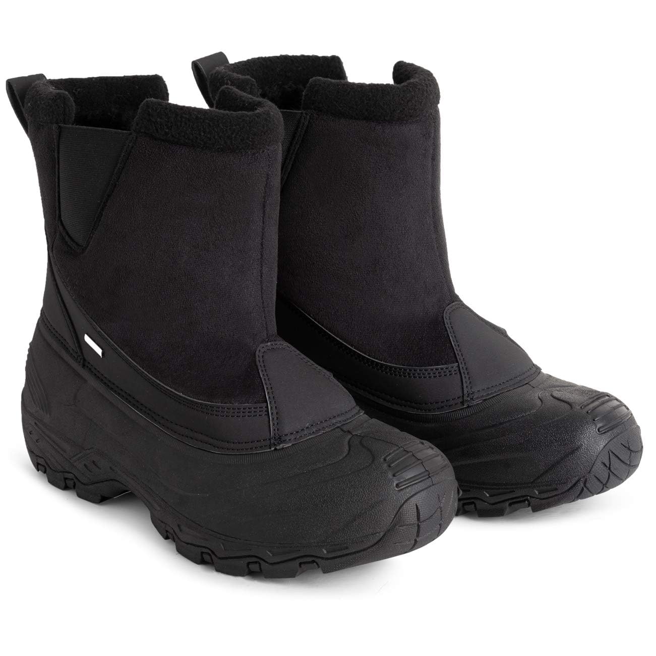 POLAR Mens Waterproof Outsole Deep Tread Fully Faux Fur Lined Winter Durable Snow Boots - Image 6