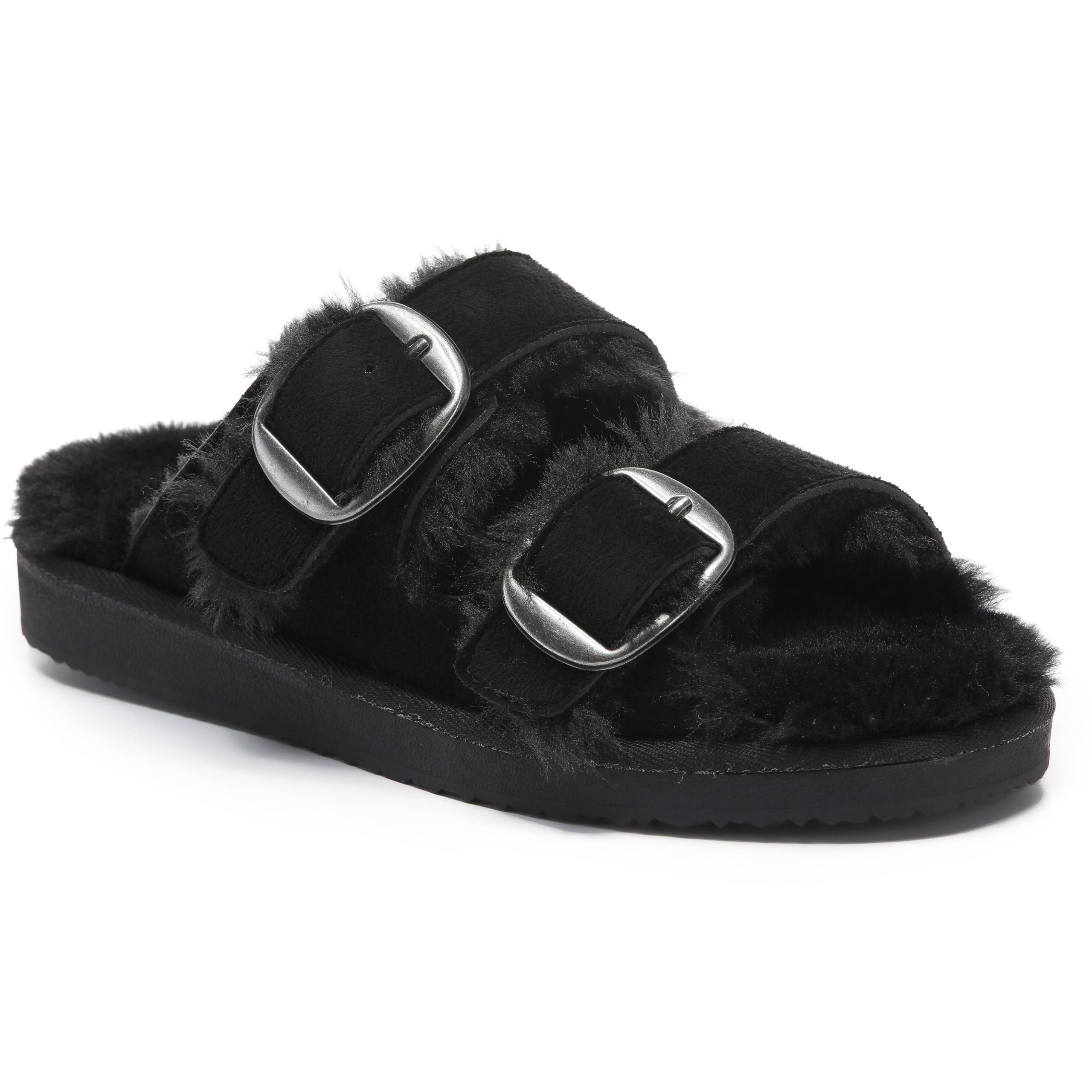 POLAR Women’s Faux Suede Strap Slide Sandals – Open-Toe Suede Slides with Adjustable Buckle Strap, Rubber Outsole, Plush Lining – Casual Slip-On Sandals for Indoor & Outdoor Wear - Image 3