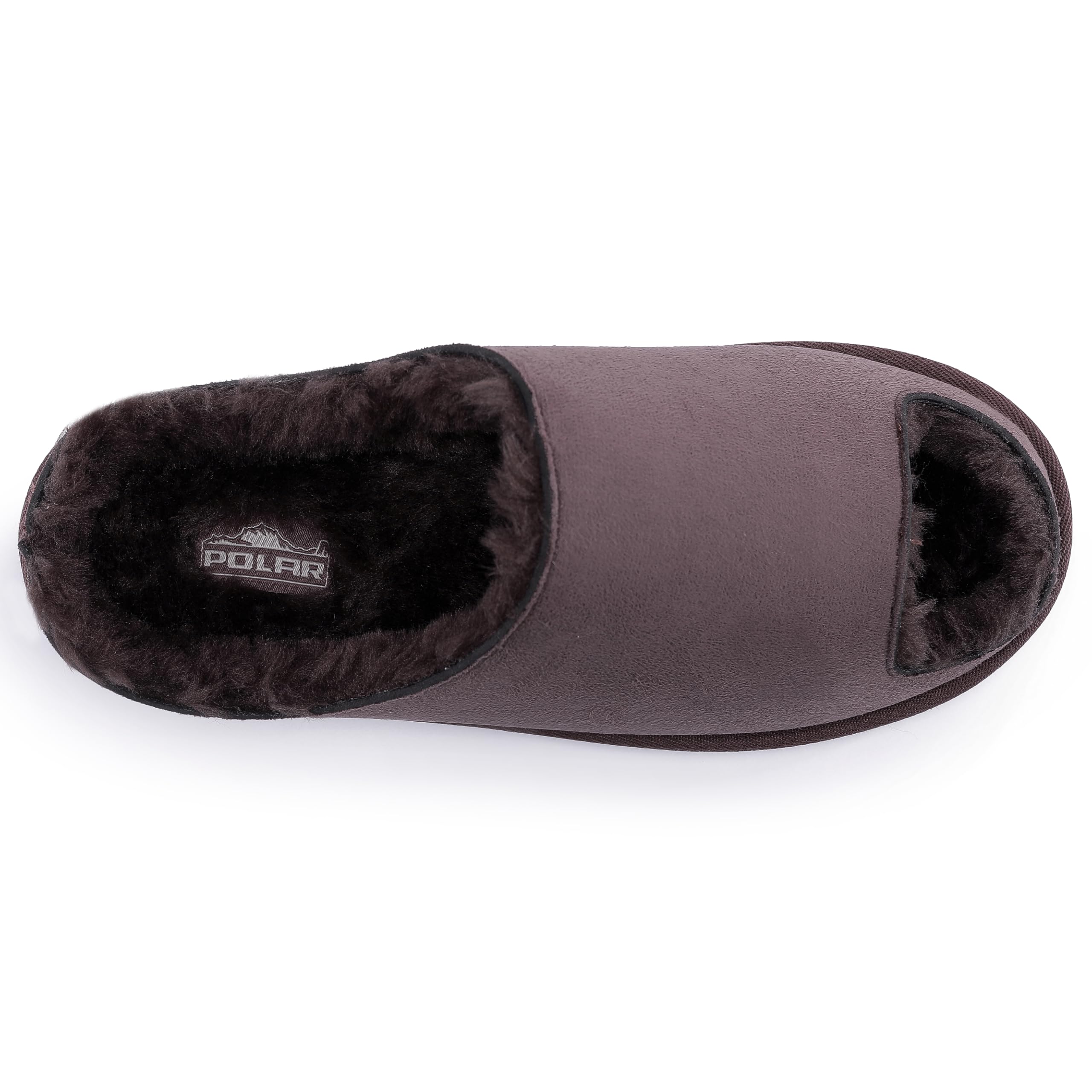 POLAR Women’s Fur Lined Slide Slippers – Suede Upper, Cozy Faux Fur Lining, Lightweight Rubber Sole, Non-Slip Grip – Warm Indoor Outdoor Slip-On Comfort Sandals - Image 4