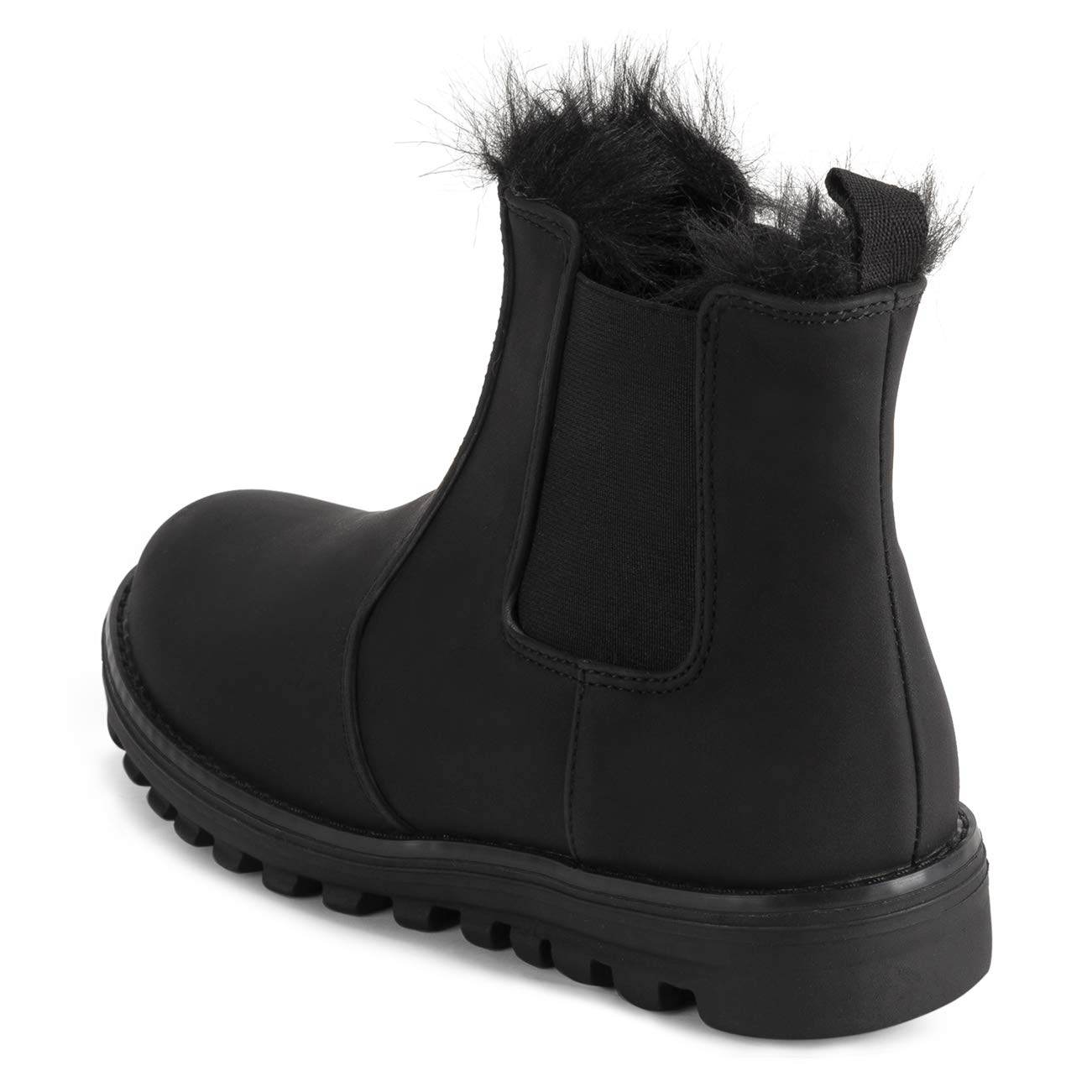 Polar Womens Memory Foam Chelsea Nubuck Boot Waterproof Rubber Welted Stitch Outsole Faux Fur Lined - Image 5