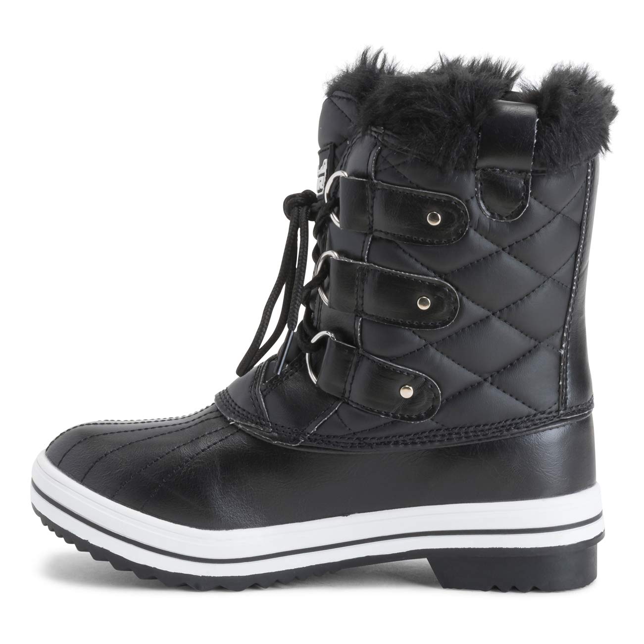 POLAR Womens Snow Boot Quilted Short Winter Snow Rain Warm Waterproof Boots - Image 3
