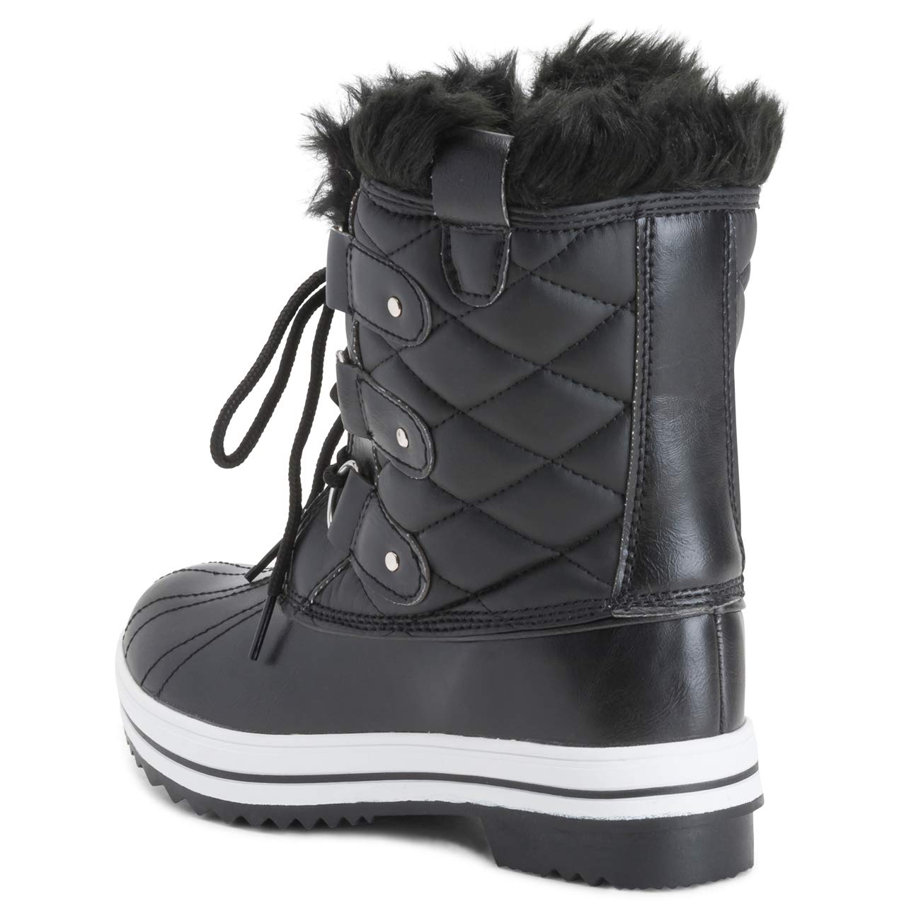 POLAR Womens Snow Boot Quilted Short Winter Snow Rain Warm Waterproof Boots - Image 5