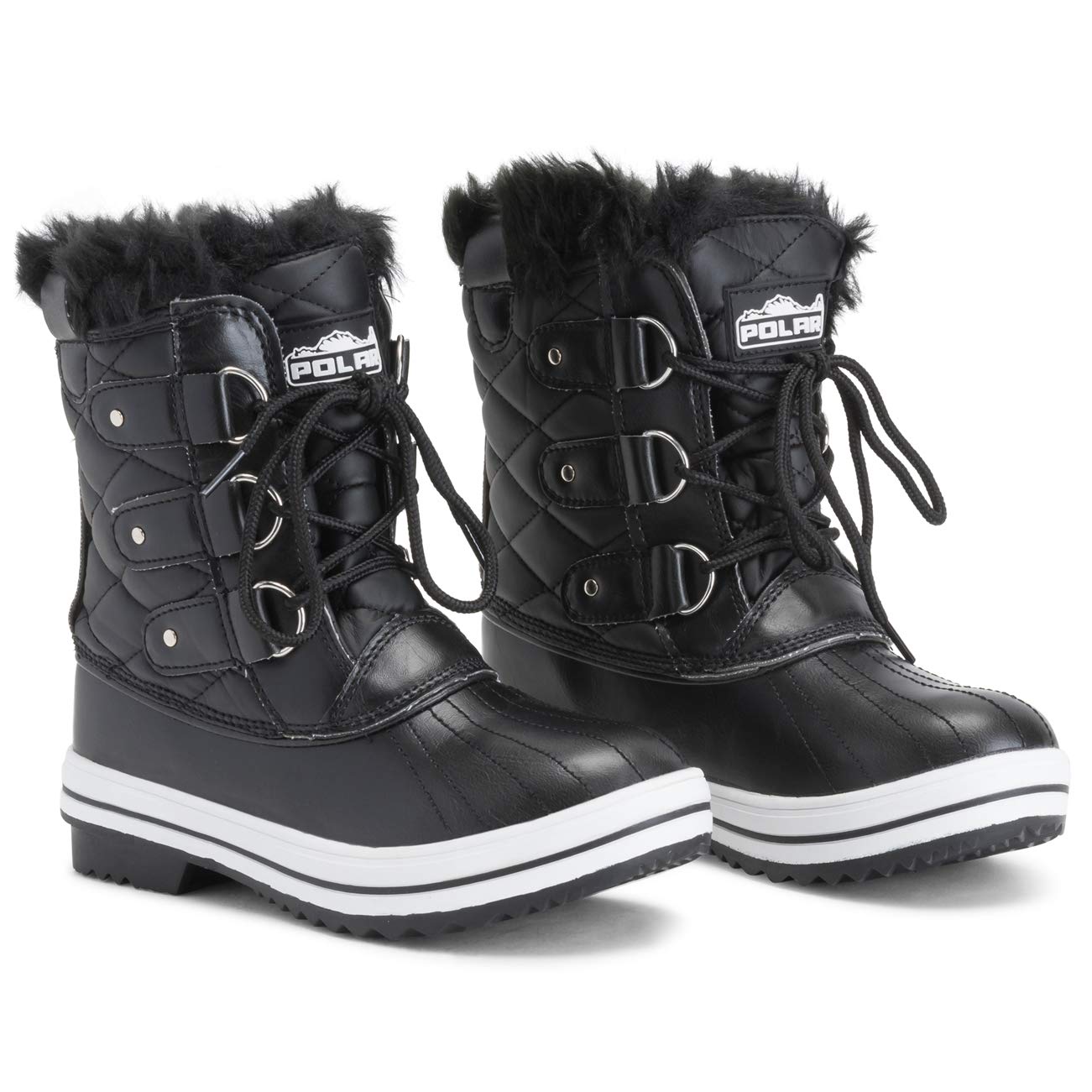 POLAR Womens Snow Boot Quilted Short Winter Snow Rain Warm Waterproof Boots - Image 6